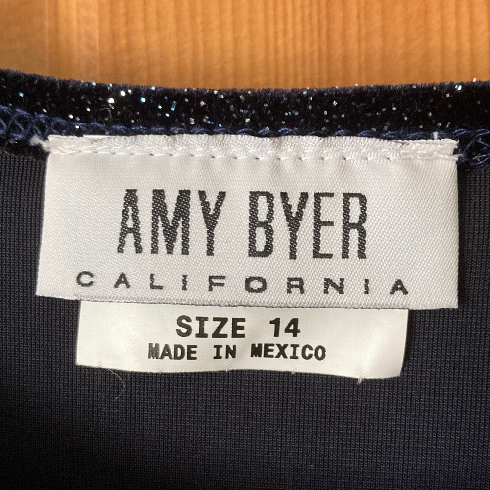 Amy Byer Sparkling Navy Dress - Picture 5 of 7